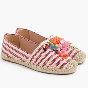 J.Crew Island Espadrilles with Embroidery + Stripes